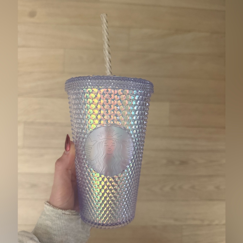 Starbucks Holographic Textured Cup with Straw